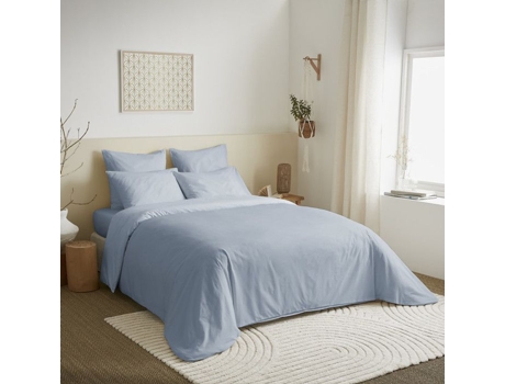 Conjunto de Capas de Edredão UNIVERS DÉCOR Completo Unicolor Céu Algodão Azul - 6pcs (200 cm)