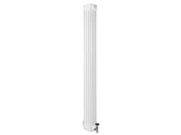 Radiador Vertical Tradicional 4 Colunas 1800x200 Mm Branco 1512w + Válvulas Termostáticas – Aço Carbono, Aquecimento