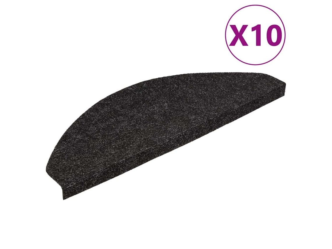 Maison Exclusive - Tapetes De Escada Adesivos 10 Pcs 65x22,5x3,5 Cm Antracite