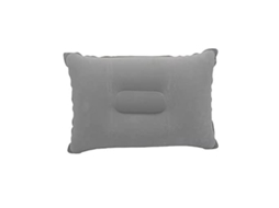 Almofada Inflável Em Pelúcia/pvc Cinza Aquaforge