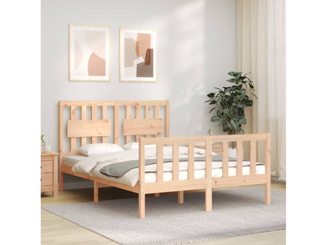 Cama Sem Colchão 120x200 Cm Madeira De Pinho Maciça