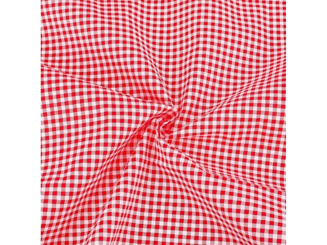Tecnicamente - Toalha De Mesa Vermelha Riscada - Tecido De Poliéster - 2 X 1,6 M - Vichy Vintage - Projetos De Diy - Aplicações Criativas
