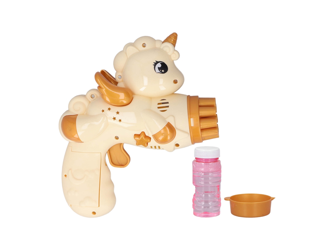 Mali máquina de Bolhas Automática Pegasus Cartoon 9 Buracos com Luz Led Brinquedo Infantil Portátil