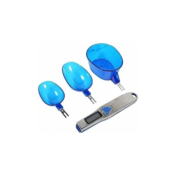 Conjunto de Colheres Medidoras, 500/0,1 G, Balança de Cozinha Digital Eletrônica Precisa com Intercambiáveis AQUAFORGE