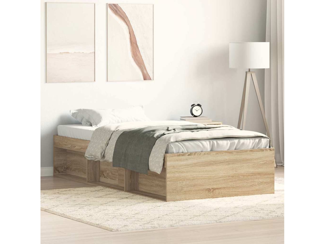 Estrutura De Cama 100x200 Cm Carvalho Sonoma