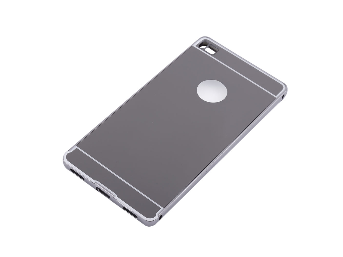 Capa de telefone com quadro de metal e capa espelho para Huawei P8 EOOCOO