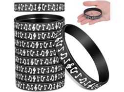 Pulseiras Musicais De Silicone Com Notas Pretas, 24 Unidades, Para Festas Temáticas, Acessórios De Dança E Eventos