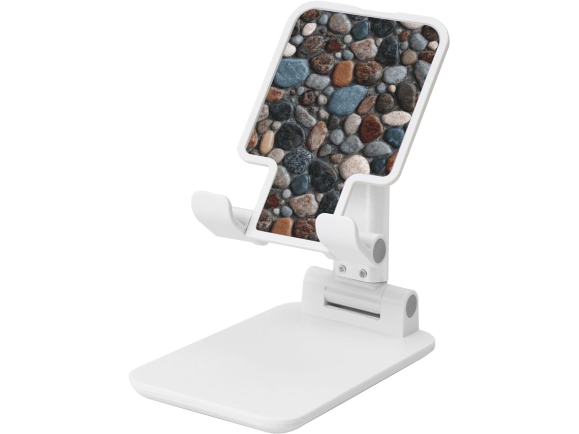 Pequenos Seixos E Pedras No Chão Suporte Dobrável Para Celular Ângulo Ajustável Altura Compatível Com Todos Os