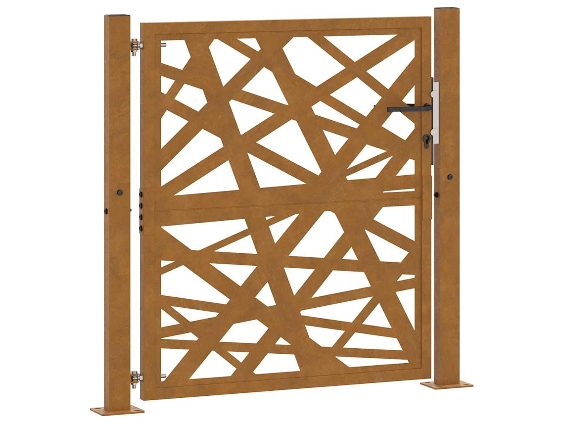 Garden Gate, Garden Gates Vidaxl Marrom Aço Resistente Às Intempéries (100 X 100 Cm)