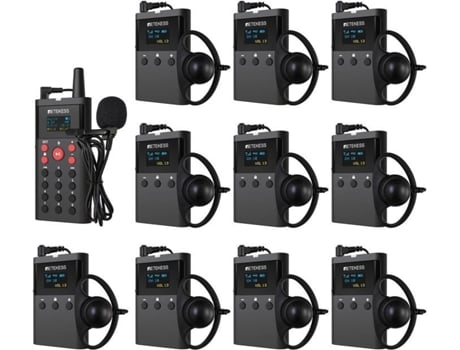 Sistema De Guia De Tour Auditivo Automático Retekess Tt127, 200m, 41 Línguas, Com Microfone Para Galeria De Exposição De Museu
