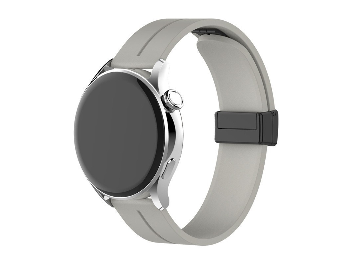 Bracelete Para Garmin Vívomove Hr/3/style/luxe/sport/trend (20mm) Cinza Claro Cuich
