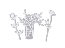 3 Peças De Corte Com Matriz Para Florero De Aço Carbono, Modelo Gravado Para Diy, Tarjeta De Dies Cuts