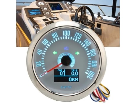 Odômetro Gps Rom Velocímetro Gps De 85 Mm Com Seta 0 200 Km/h Retroiluminado 7 Cores Ajustáveis Fdit