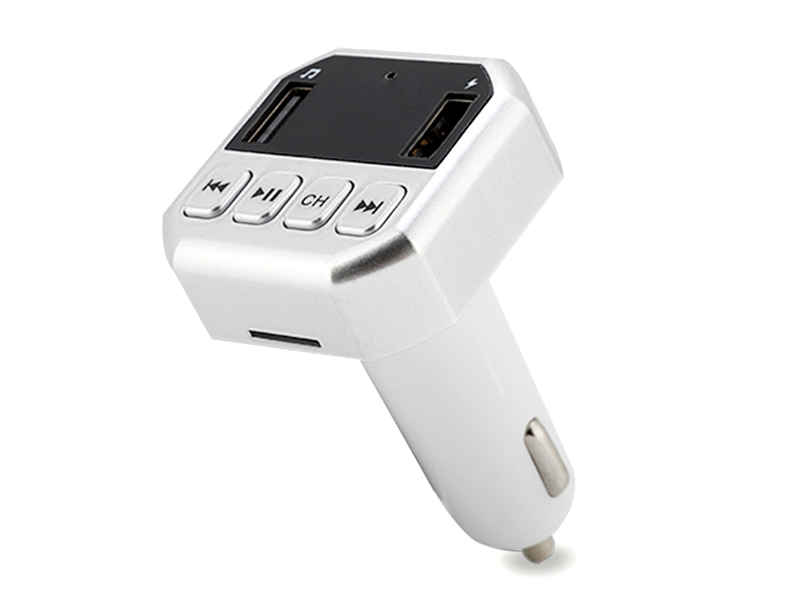 Transmissor Fm Bluetooth Carro com Carregador Usb Reprodutor Mp3 Handsfree