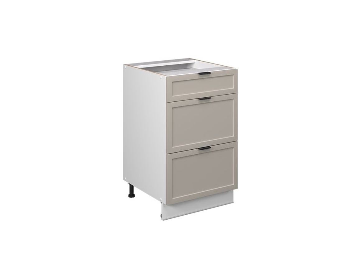 Móveis de cozinha Fame-Line, 50cm sem PT, CinzaBege, Branco, VICCO