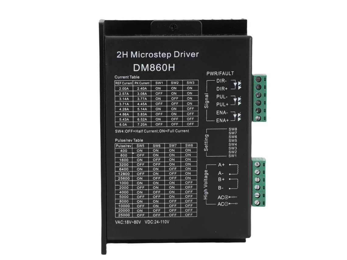 Drive De Motor De Passo Dm860h Com Isolação Óptica Entrada De Sinal Universal Nema23 Nema34
