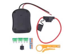 Kit Adaptador Conversor De Batería Com Conector De Energia, Cabo 12awg, Interruptor E Fusível Para Baterias Li Ion 18v 14.4v