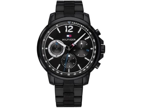 Relógio Masculino Tommy Hilfiger-Multi Dial com Movimento de Quartzo em Aço Inoxidável 1791529 Preto