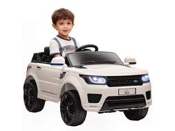 Carrinho Elétrico 3-6 Anos, Ctrl Remoto, Luzes Led, Buzina, Pp E Metal, 110x68x52cm, Branco