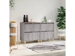 Vidaxl Aparadores 2 Pcs 60x35x70 Cm Derivados Madeira Cinza Sonoma