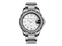 Relógio Nary Masculino Analógico de Quartzo com Pulseira de Aço Inoxidável (Branco)