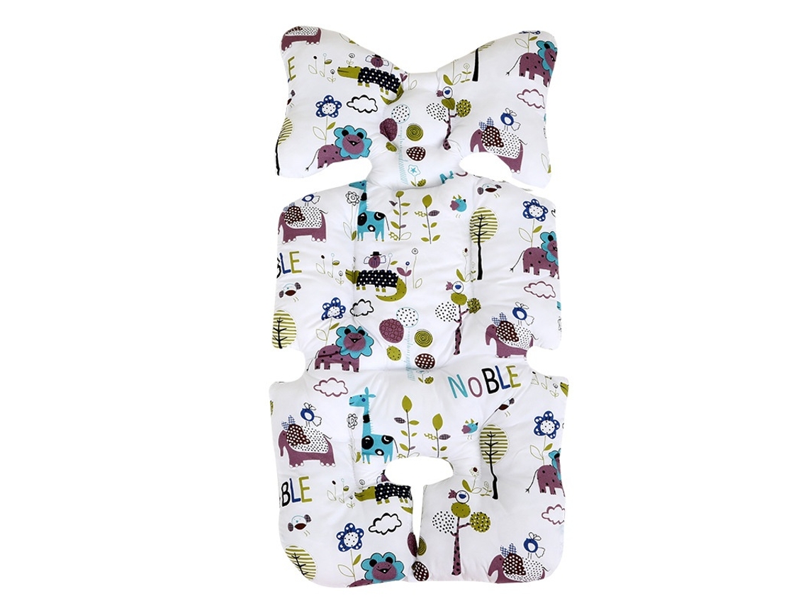Almofada Elysve De Assento Para Carrinho De Bebé Almofada Protetora Universal De Algodão (branco)