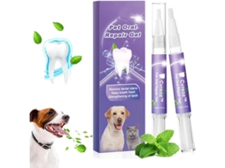 Gel De Reparo Bucal Para Pets, Clareia Dentes, Remove Tartaro, Elimina Mau Hálito, Cuidado Bucal Sem Escovação 2 Unidades