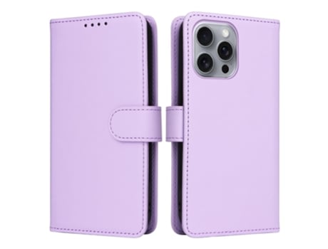 Betopnice Capa Em Couro Pu Destacável 2 Em 1 Para Apple Iphone 16 Pro Max - Roxo