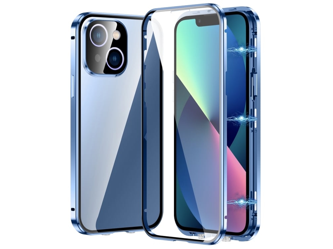 Capa De Vidro Temperado Hd Para Iphone 13 - Fecho Magnético Duplo