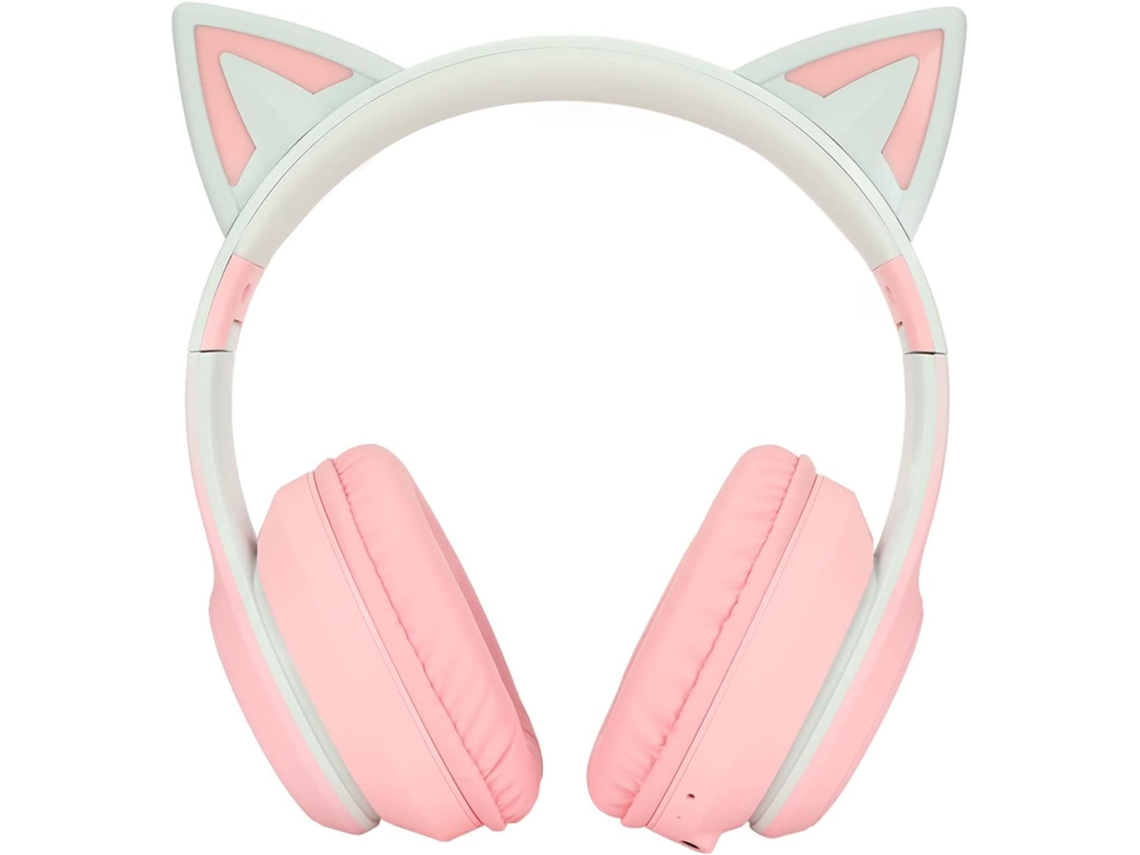 Fones De Ouvido Gamer Com Orelhas Gato Em Led, Microfone, 7 Cores, Fone De Ouvido Sem Fio Dobrável Para Adultos E