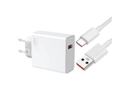 Kit 120w Compatível Com Xiaomi, Cabo 1,5m Usb-a Tipo-c, Alcance Ampliado