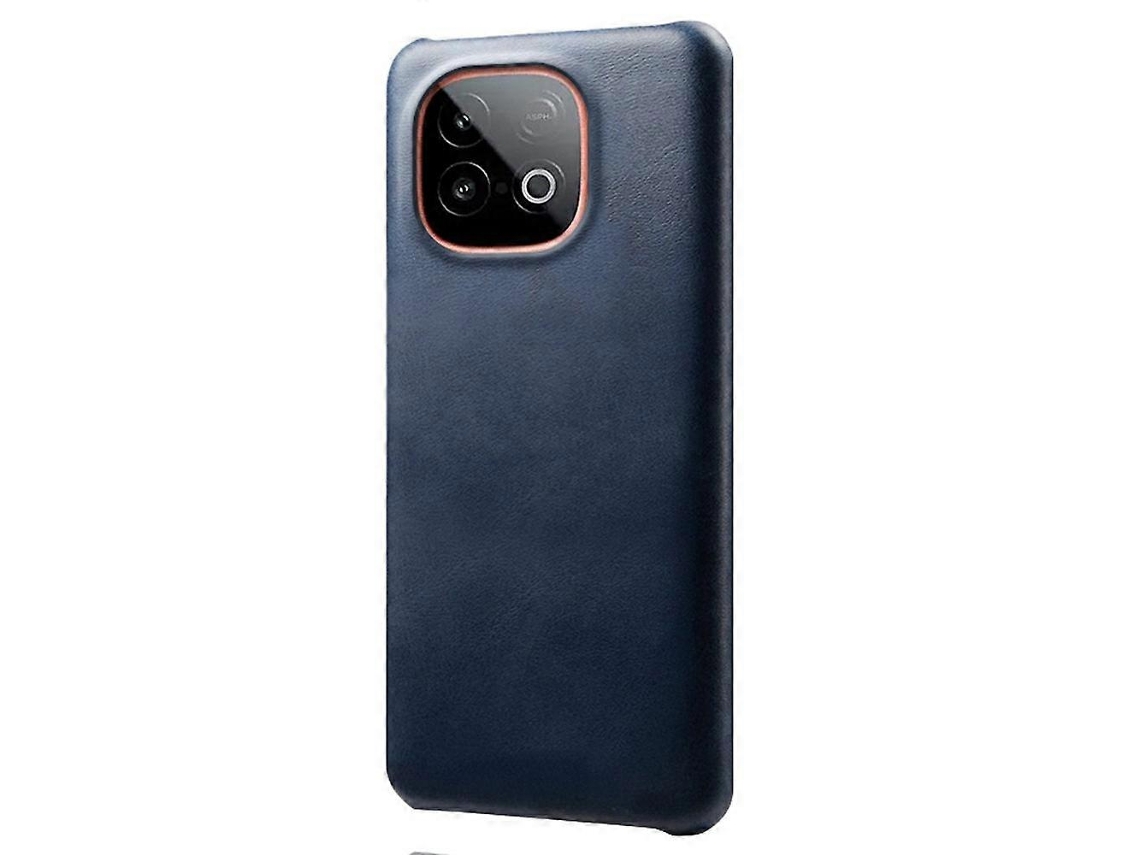 Capa Protetora De Couro Sintético Tkdaddy Para Vivo Iqoo Neo10 5g Com Textura De Bezerro, Capa Protetora Rígida De Pc, Azul