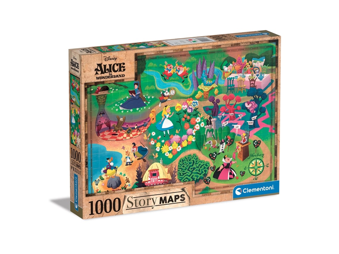 Puzzle CLEMENTONI Disney Story Maps Alice No Pais Das Maravilhas 39667