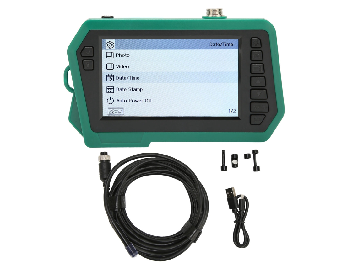 Câmera Endoscópio Industrial Lcd 4.3" 1080p 6 Led Cartão