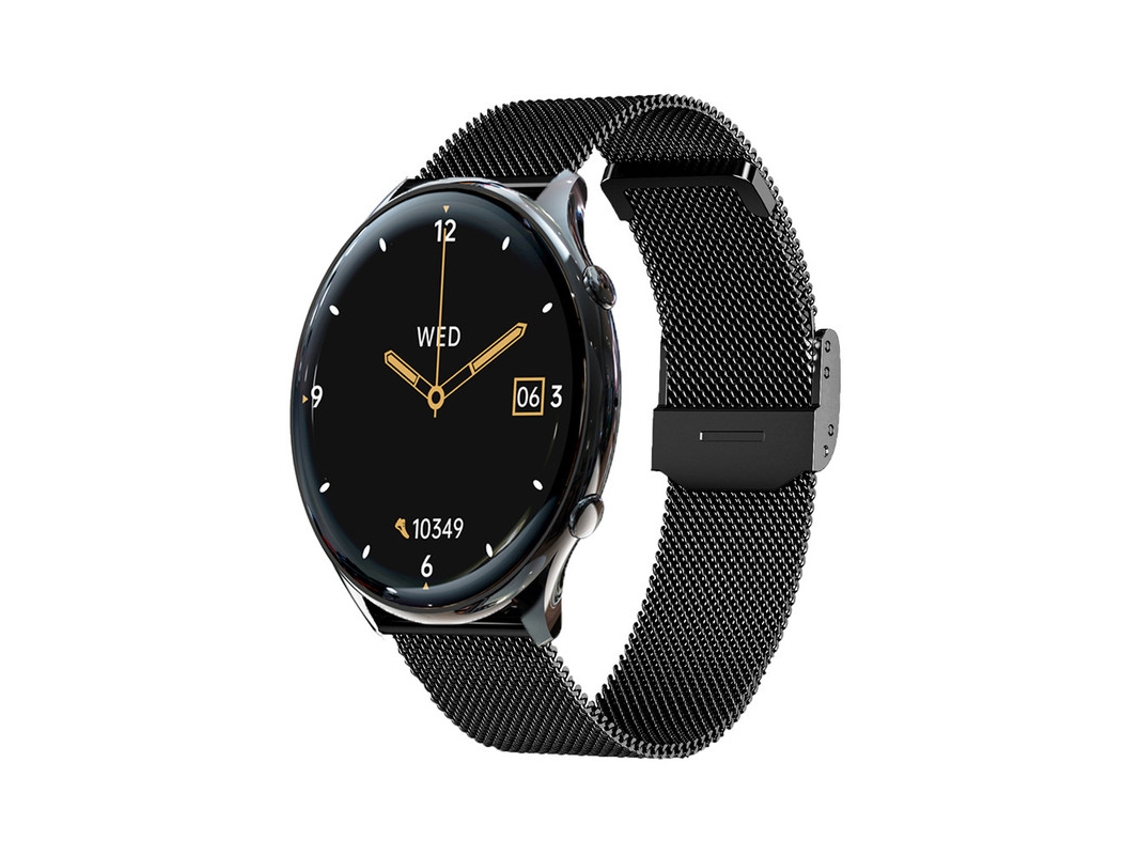 G37 Relógio Inteligente Chamada Bluetooth Monitoramento de Frequência Cardíaca e Oxigênio no Sangue Aço Preto GODTVAGT