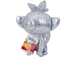 Pelúcia Pokémon 25º Aniversário Edição Limitada Prateada 20cm Ouistempo / Grookey Jazwares