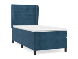 Box Spring Bed, Box Spring Beds Vidaxl Azul Veludo (90 X 190 Cm)
