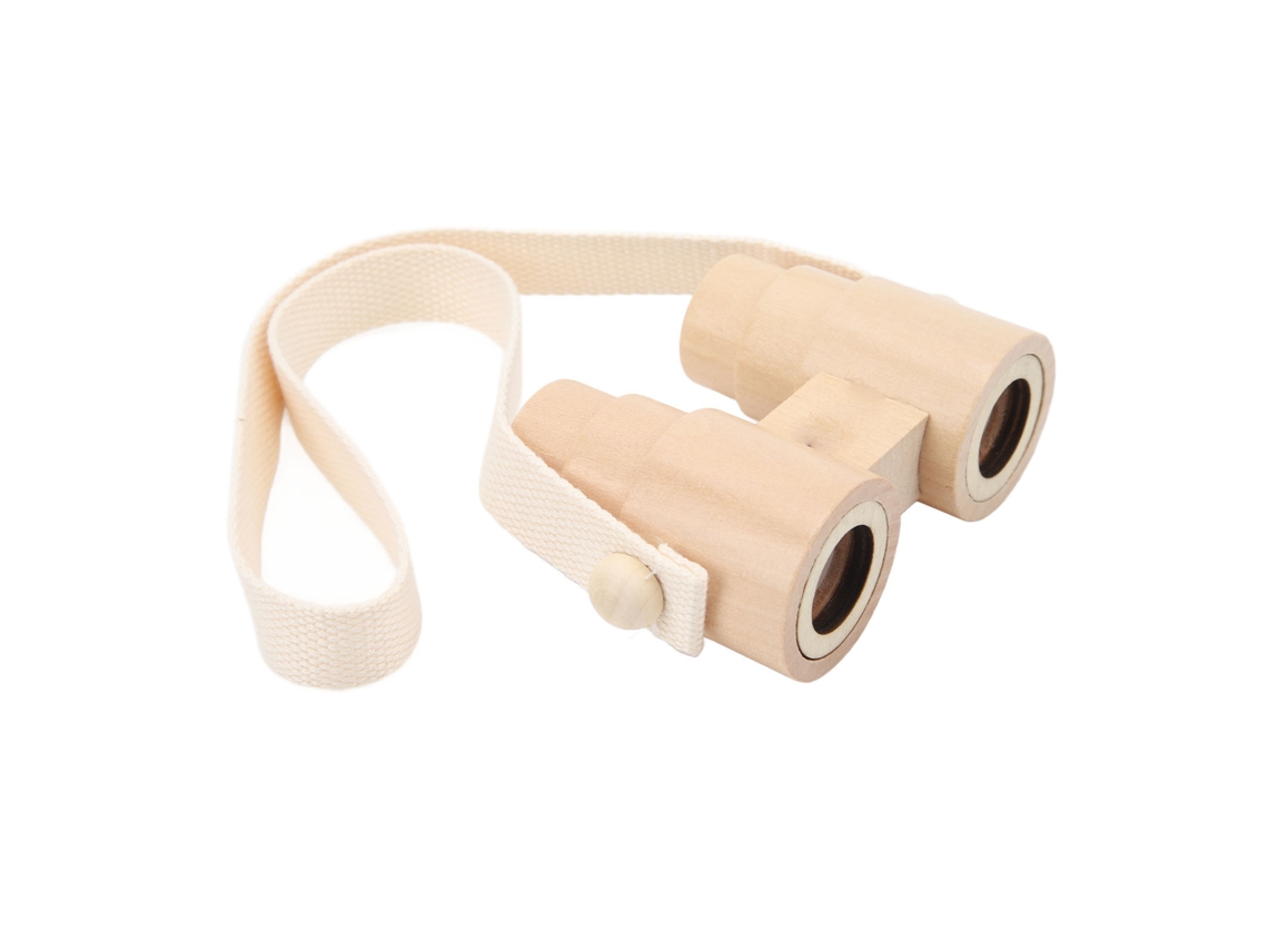 Binoculares De Madeira Portáteis Para Crianças - Brinquedo Binocular De Madeira Infantil
