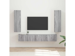 Vidaxl Conjunto de Móvel de Tv 3 Pcs Cinza Sonoma Madeira Processada
