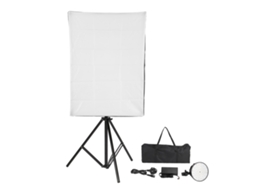 Kit de iluminação de vídeo LED EOOCOO com luz RGB regulável e tripé