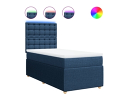 Box Spring Bed, Box Spring Beds Vidaxl Azul Tecido (100 X 200 Cm)