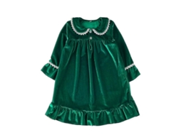 2026 pijamas Navideños Rojos para Niños Niñas Suaves de Veludo Dorado Talla Regular Invierno Jly 8 9t C Green