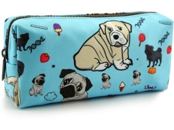 Escolha - Etui Grande Com Temas De Cães Encantadores - Linho - Maquiagem/cosméticos - Sustentável - Encapsulamento - Fácil De Limpar - 20,3 X 8,9 Cm -