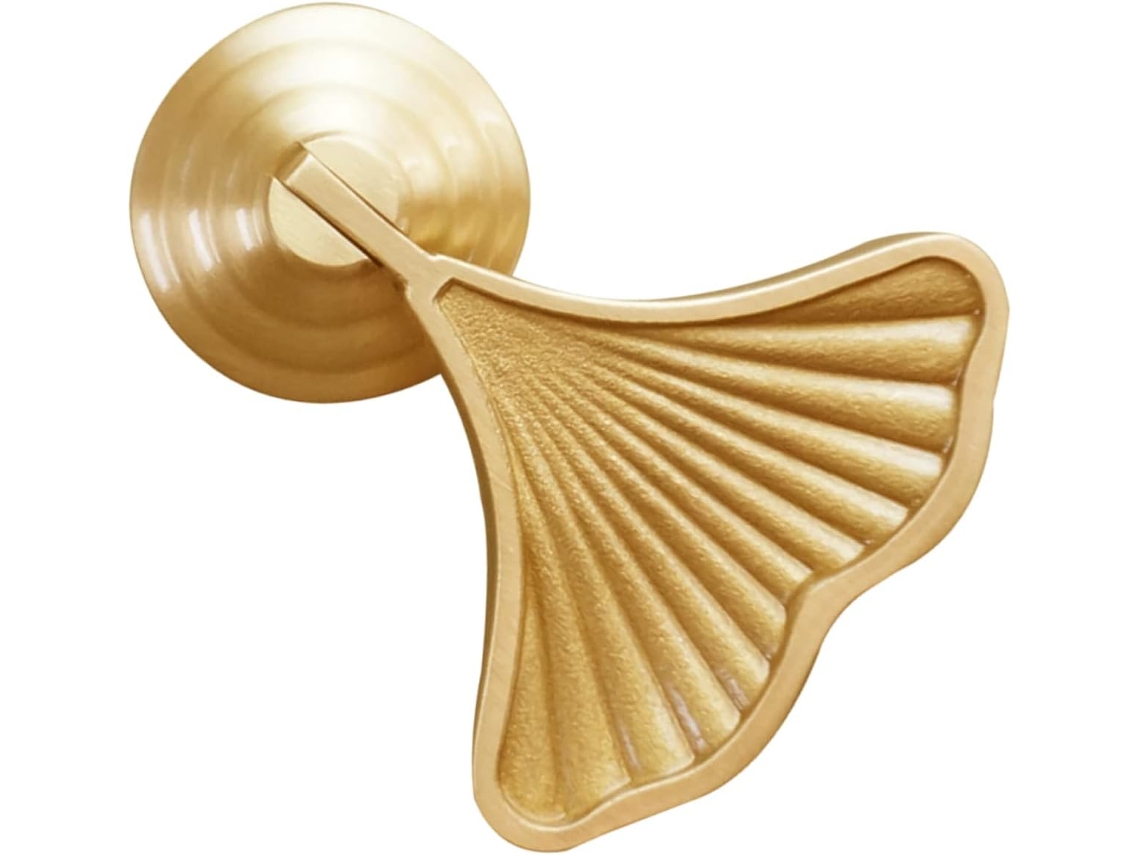 Puxador De Armário Artibetter Em Latão Dourado Com Formato Folha Ginkgo, Design Exclusivo E Fácil De Instalar