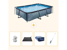 Exit-toys Piscina Exit Retangular - Efeito Pedra - 300x200x65 Cm - 5-peças S252