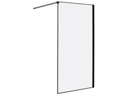 Painel De Duche BELIANI Waspam De Vidro De Segurança (temperado) Preto 100x100x190