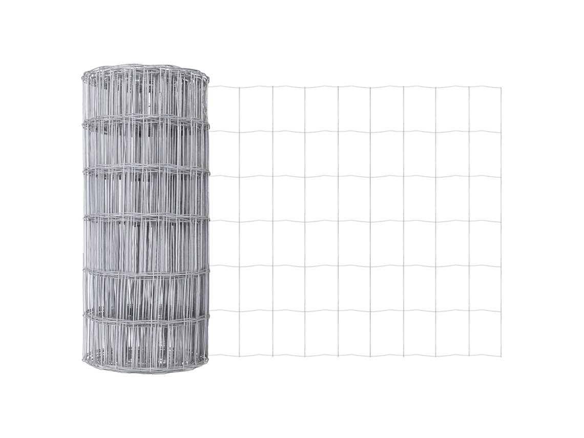 Conjunto 1 Cerca Euro Vidaxl Prateado Ferro (0,4 X 10 M)