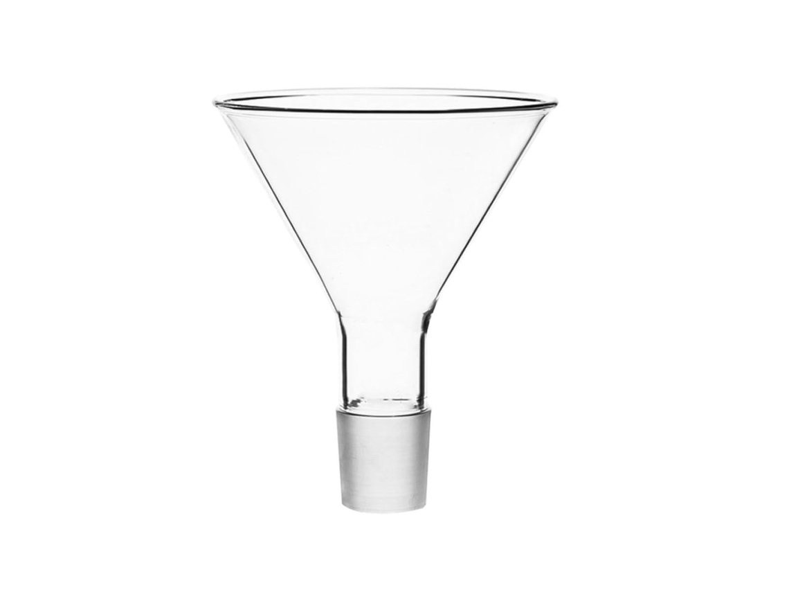 Funil De Laboratório Vidro 1 Peça, Funil Triangular Com Boca Larga, Reutilizável, Transparente E Durável Para