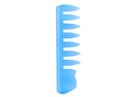 2026 peine de Cabelo com Dentes Largos para Cabelo Oleoso com Cabo Curto para Cabeleireiro Peine de Estilo (azul)