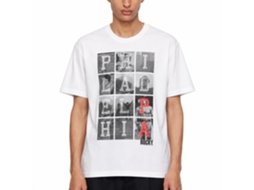 Rockinstone Rocky Movie Philly Cheese Steak White Adult T-shirt Size:xxl